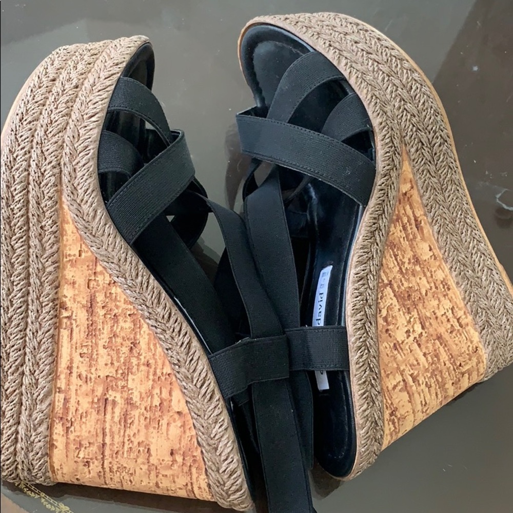 Charles David Faux Cork And Espadrilles Wedges - Picture 8 of 8